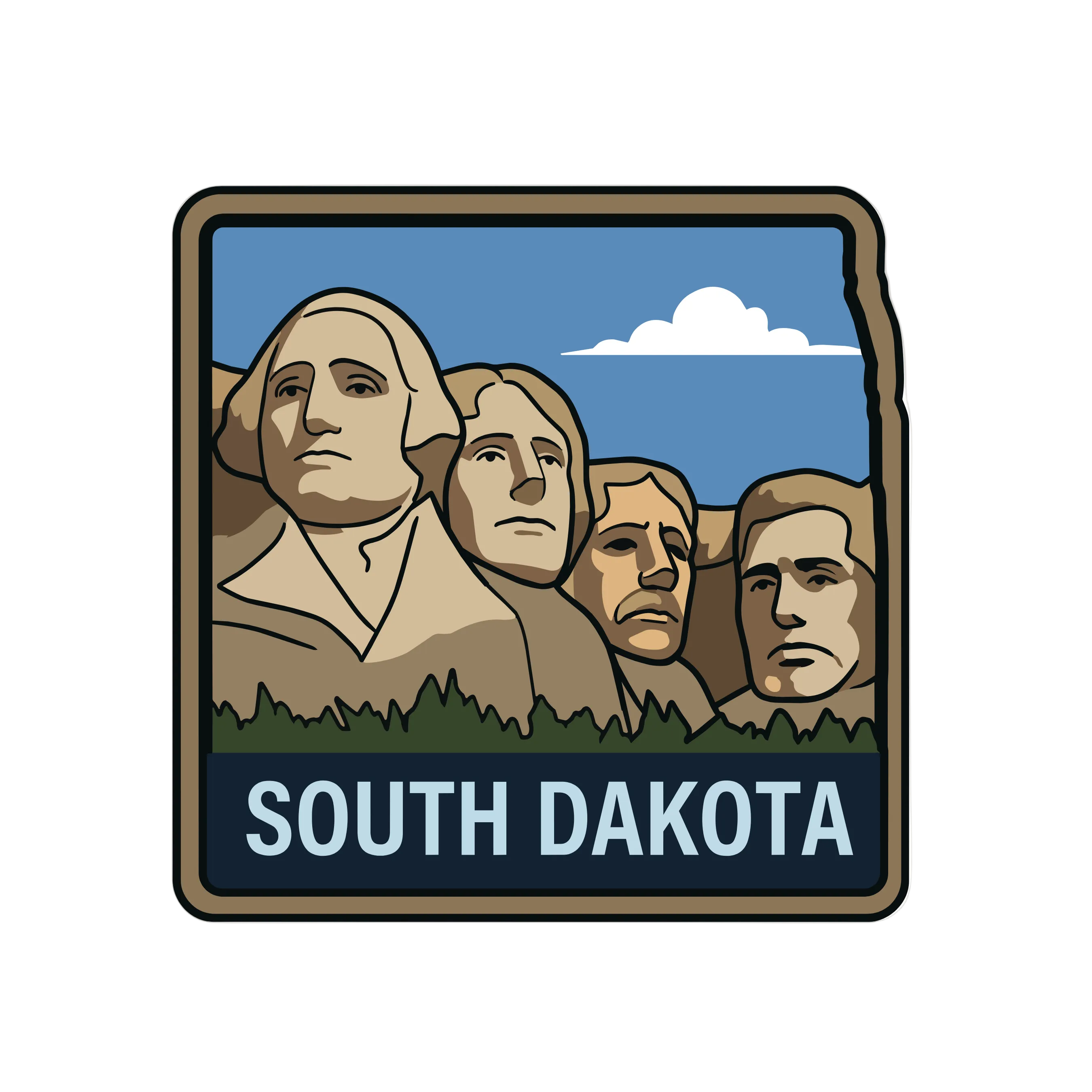 South Dakota State Shaped Patch