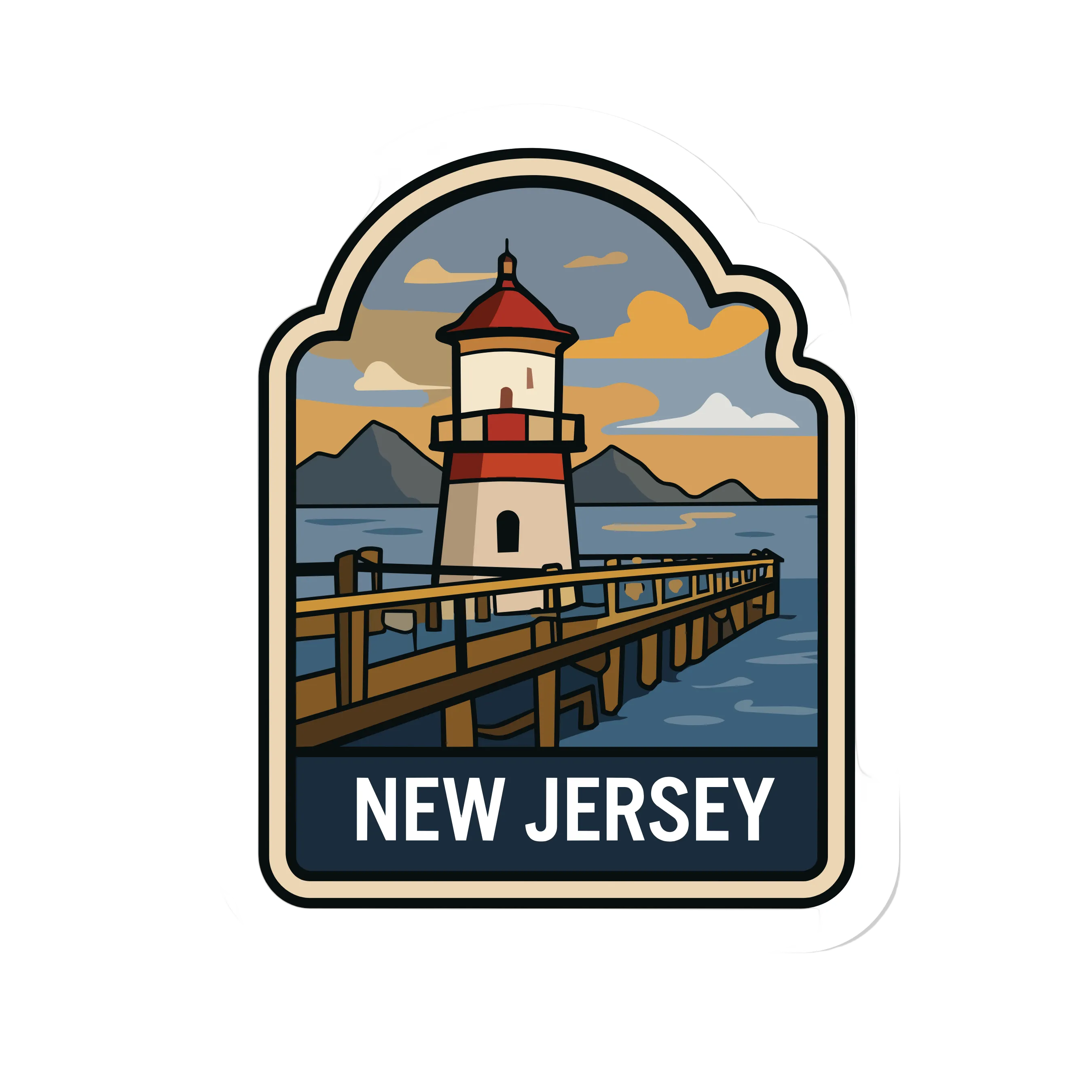 New Jersey State Shaped Patch