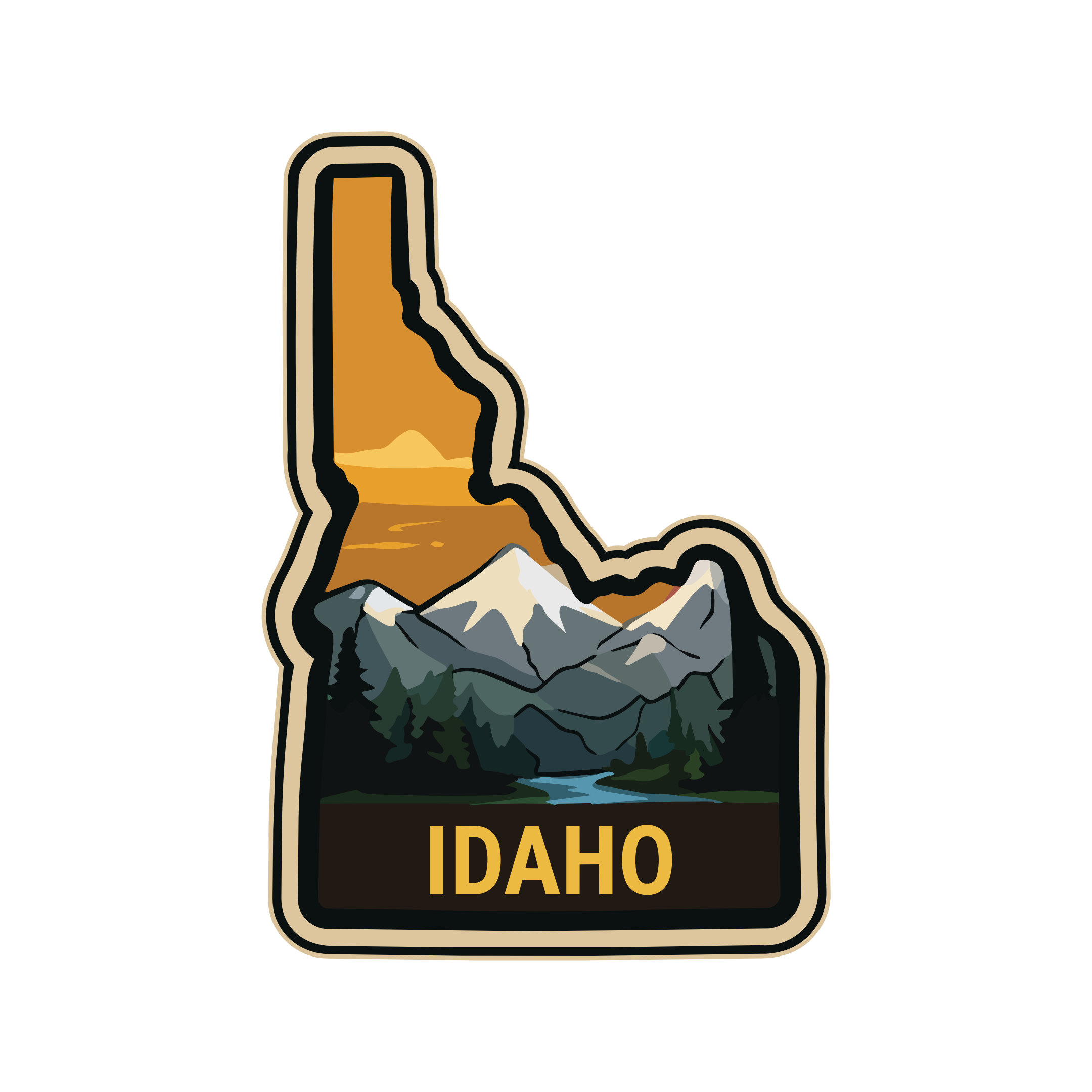 Idaho State Shaped Patch