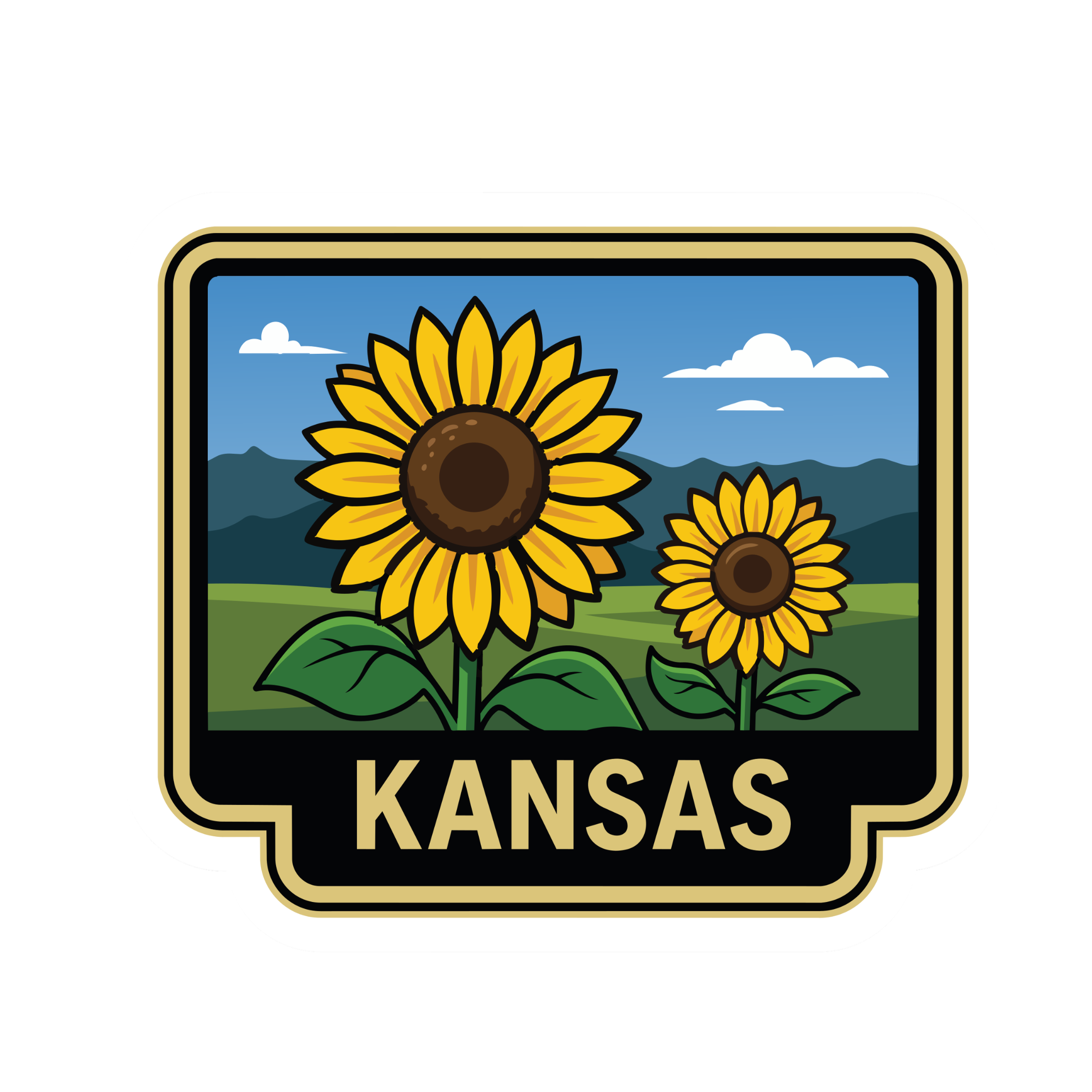 Kansas State Shaped Patch