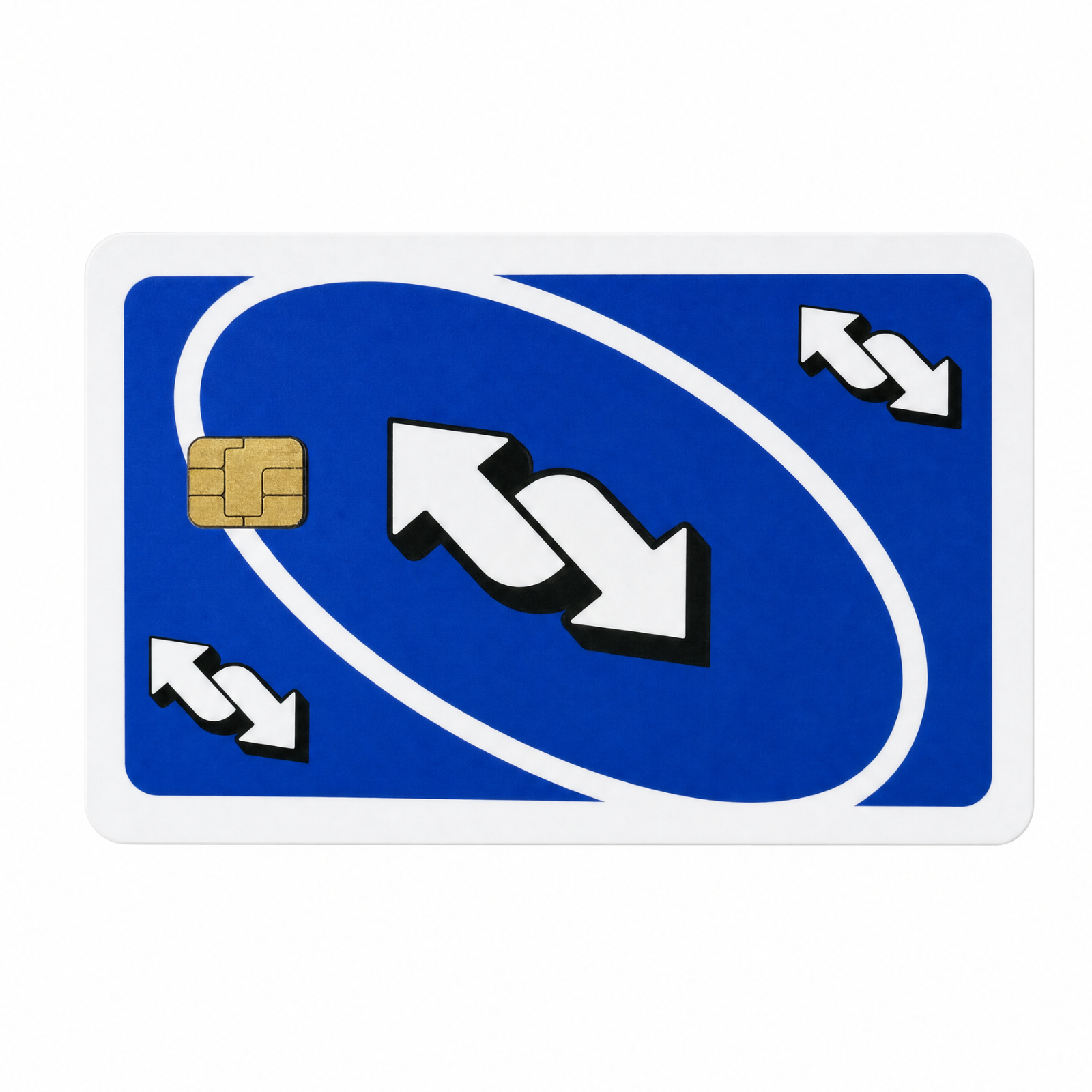 Uno Reverse Credit Card Sticker