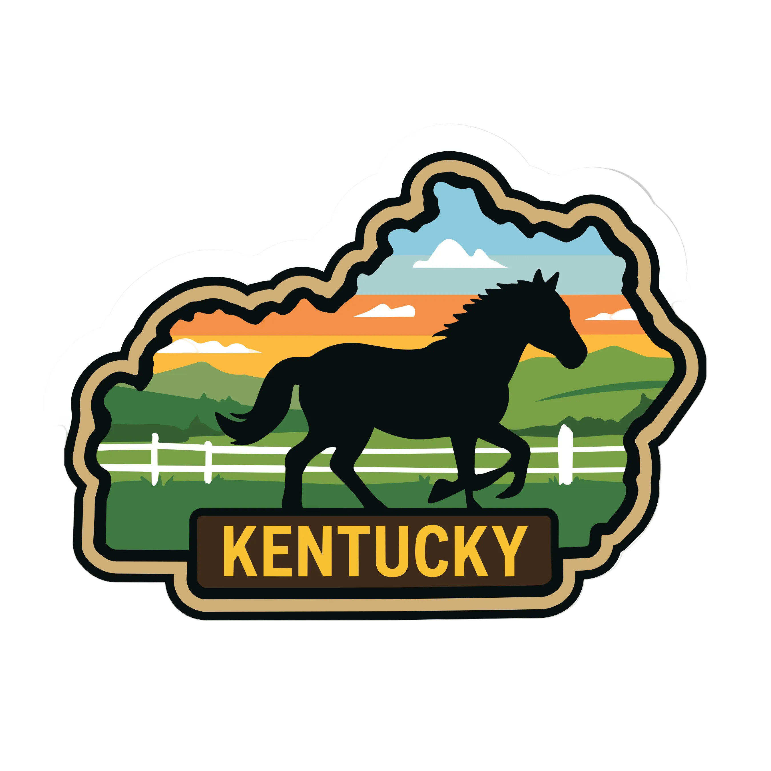 Kentucky State Shaped Patch