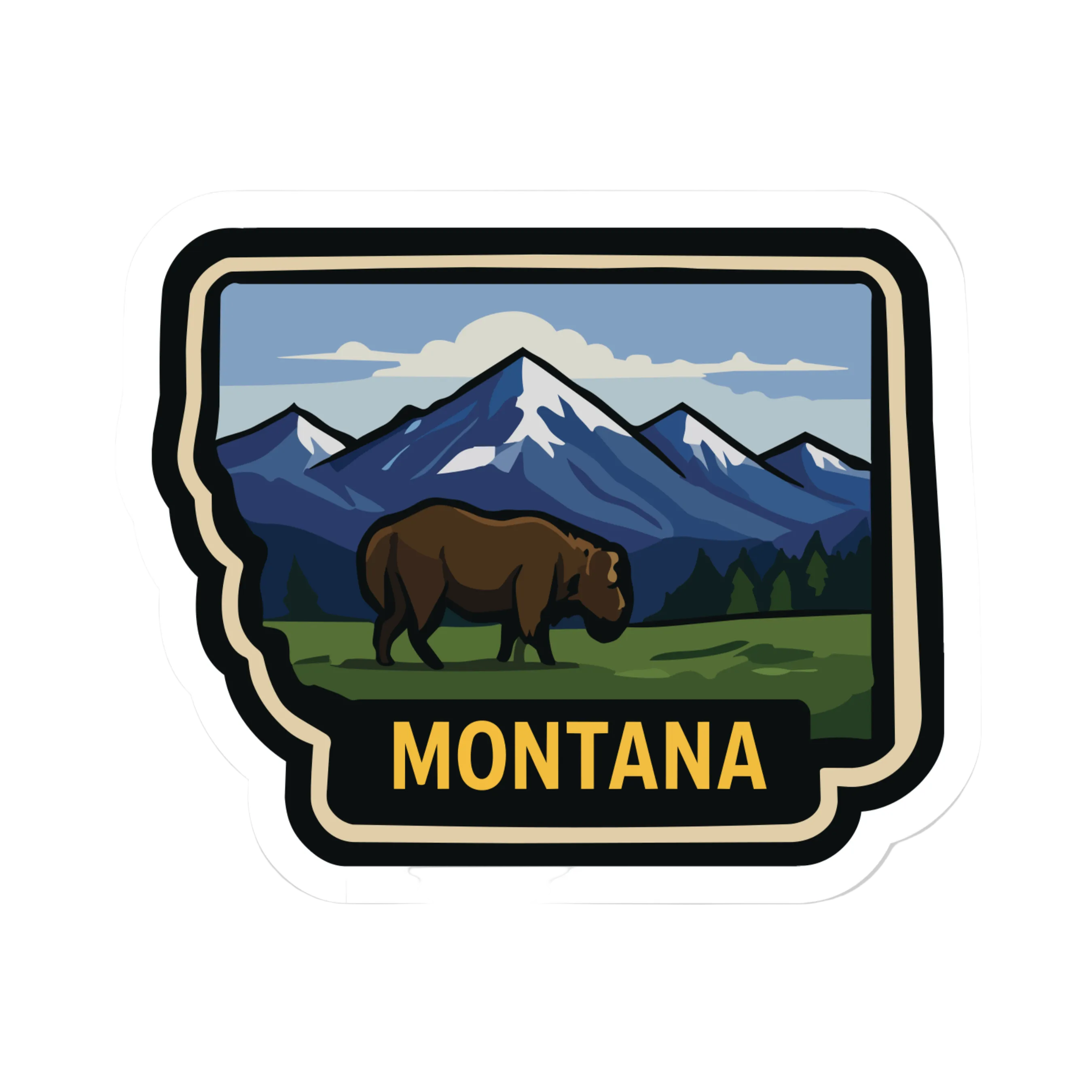 Montana State Shaped Patch