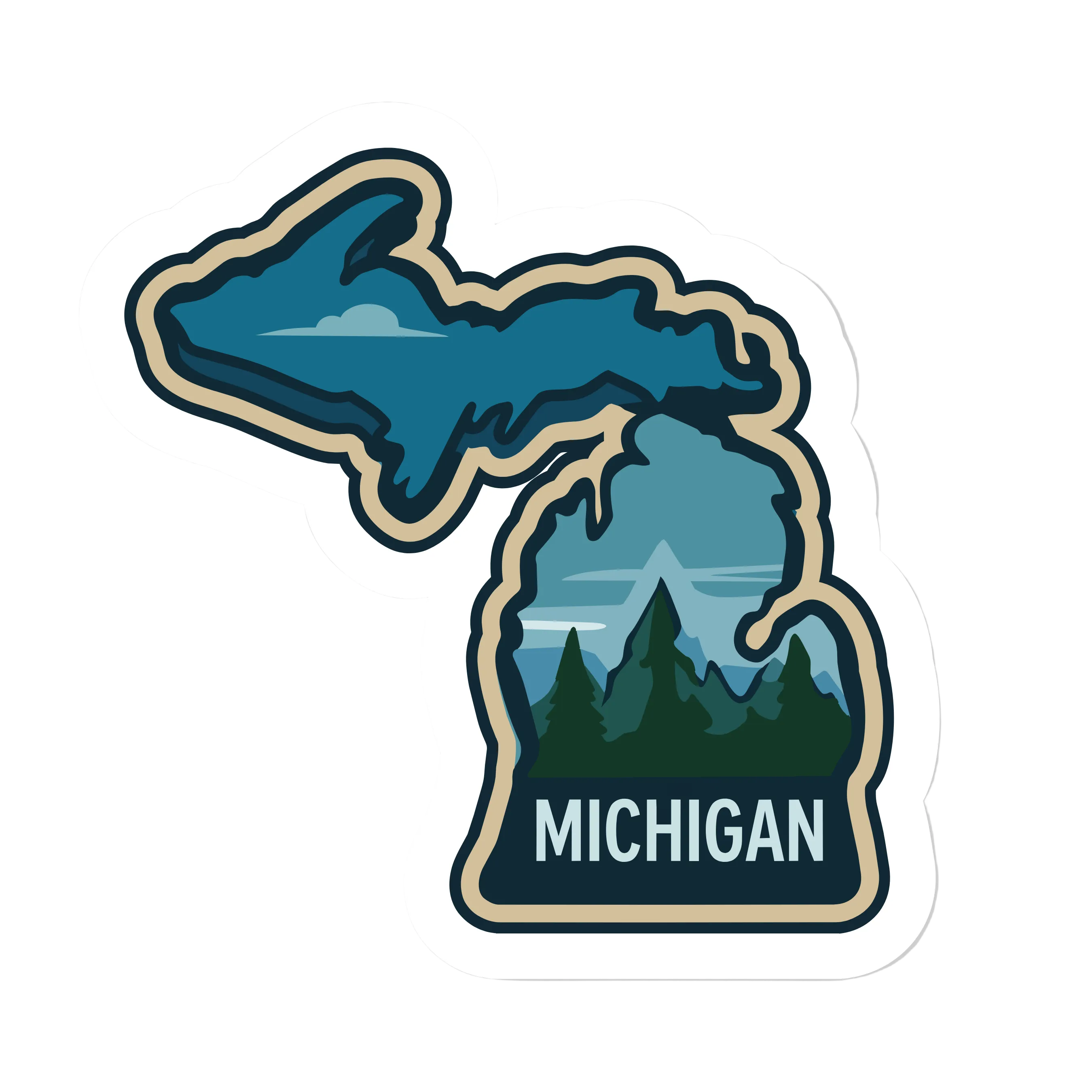 Michigan State Shaped Patch