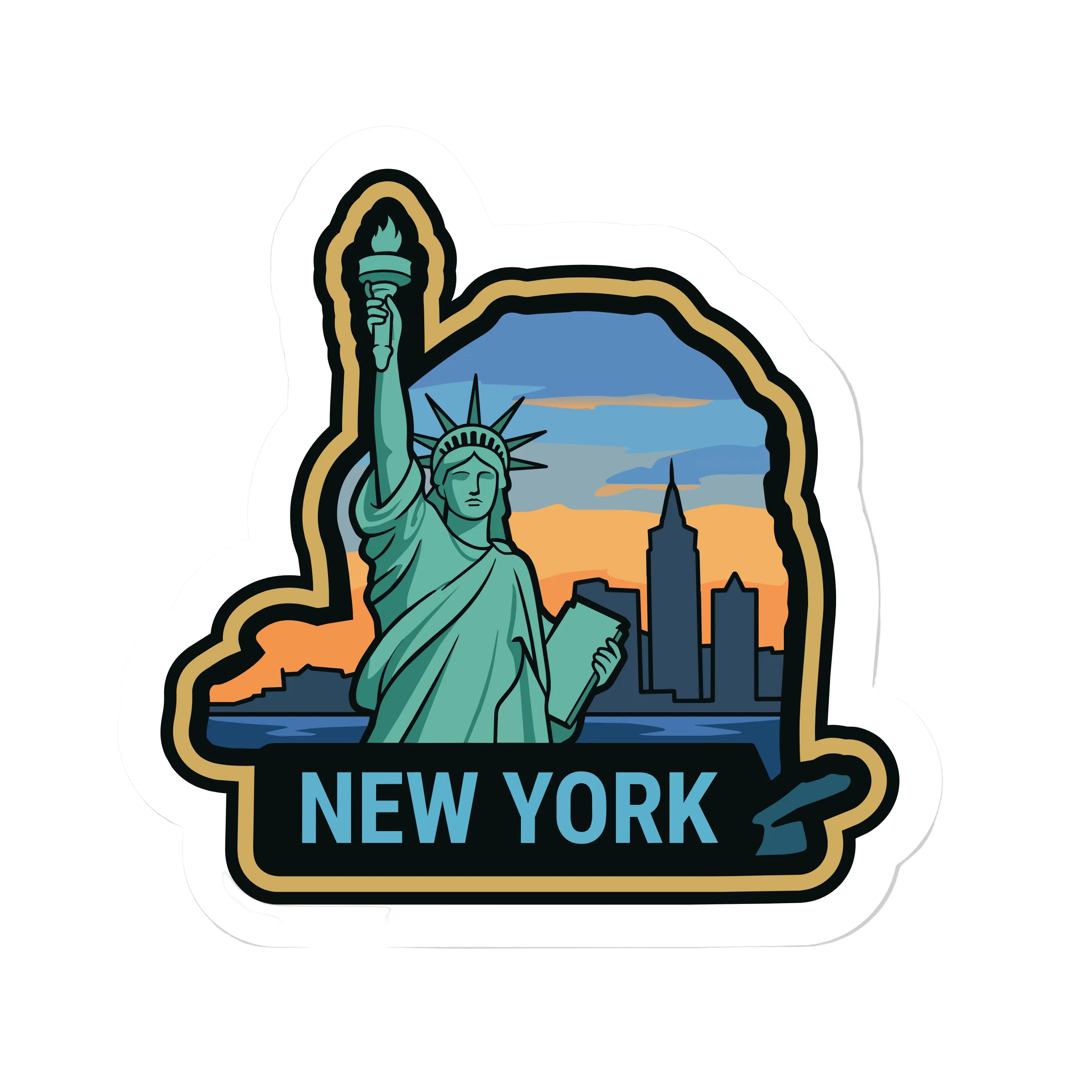 New York State Shaped Patch