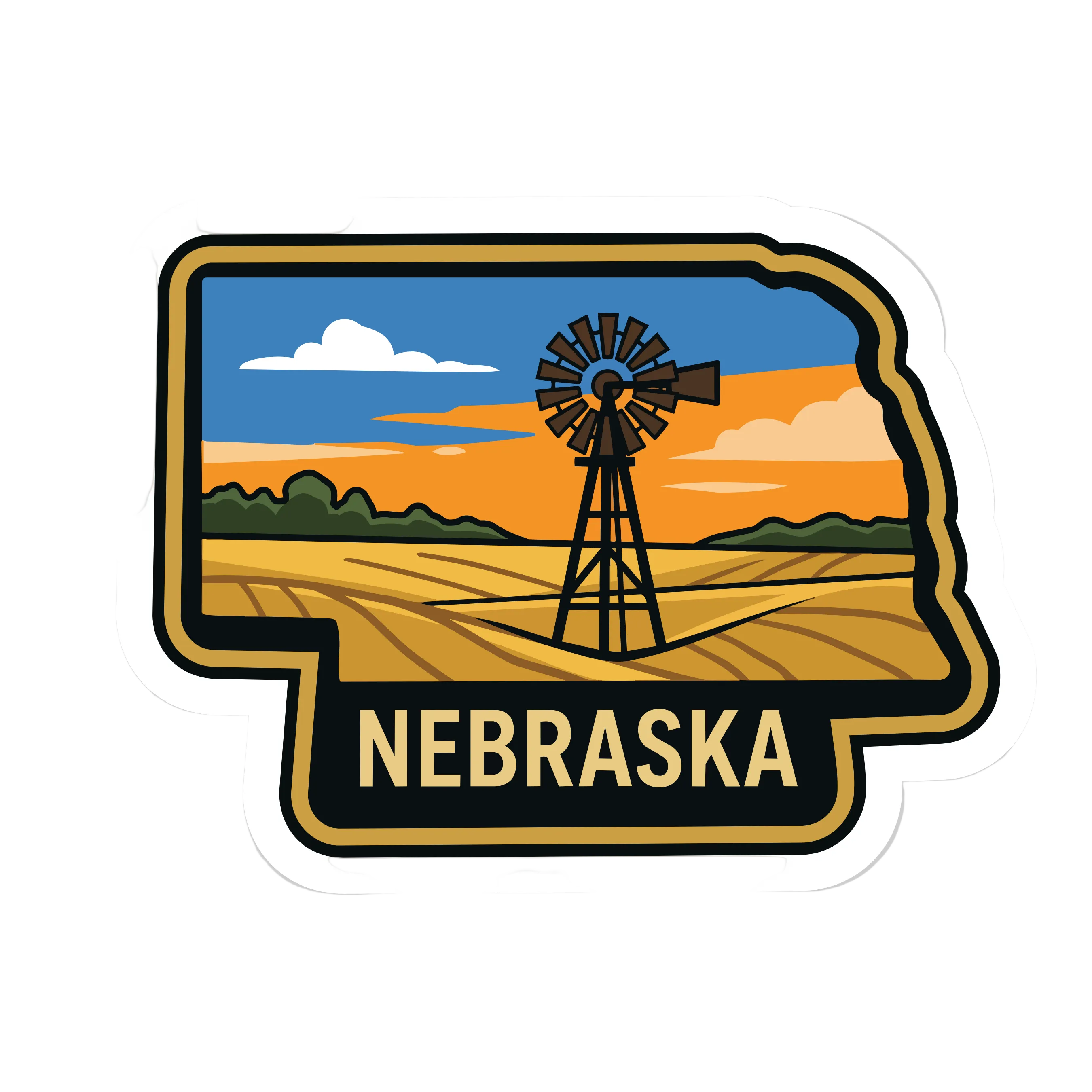 Nebraska State Shaped Patch