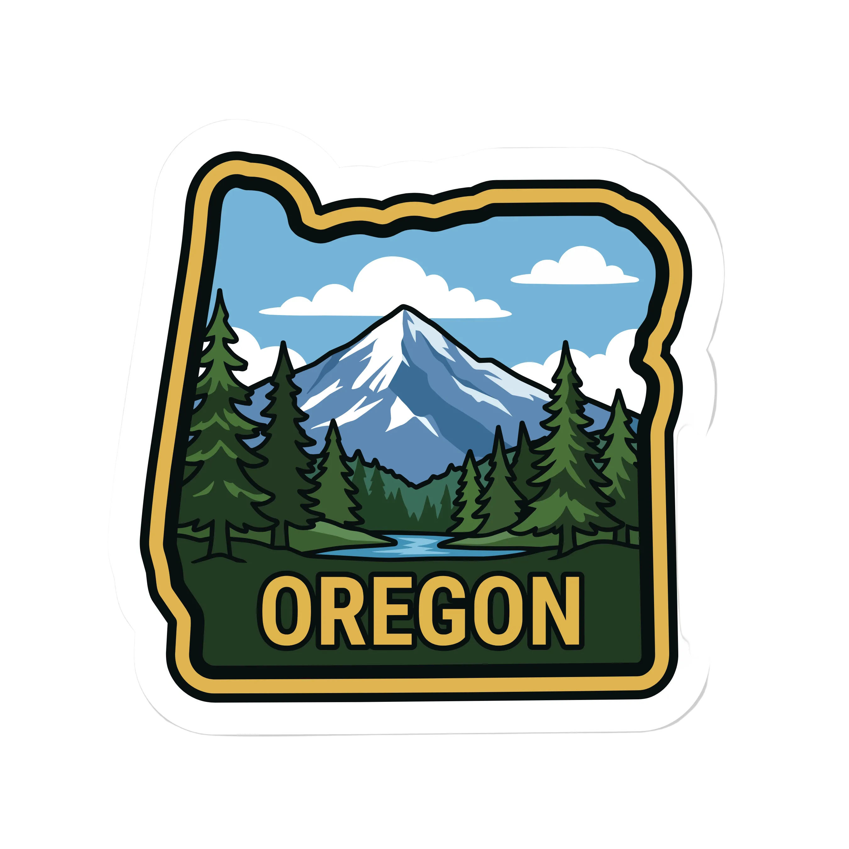 Oregon State Shaped Patch
