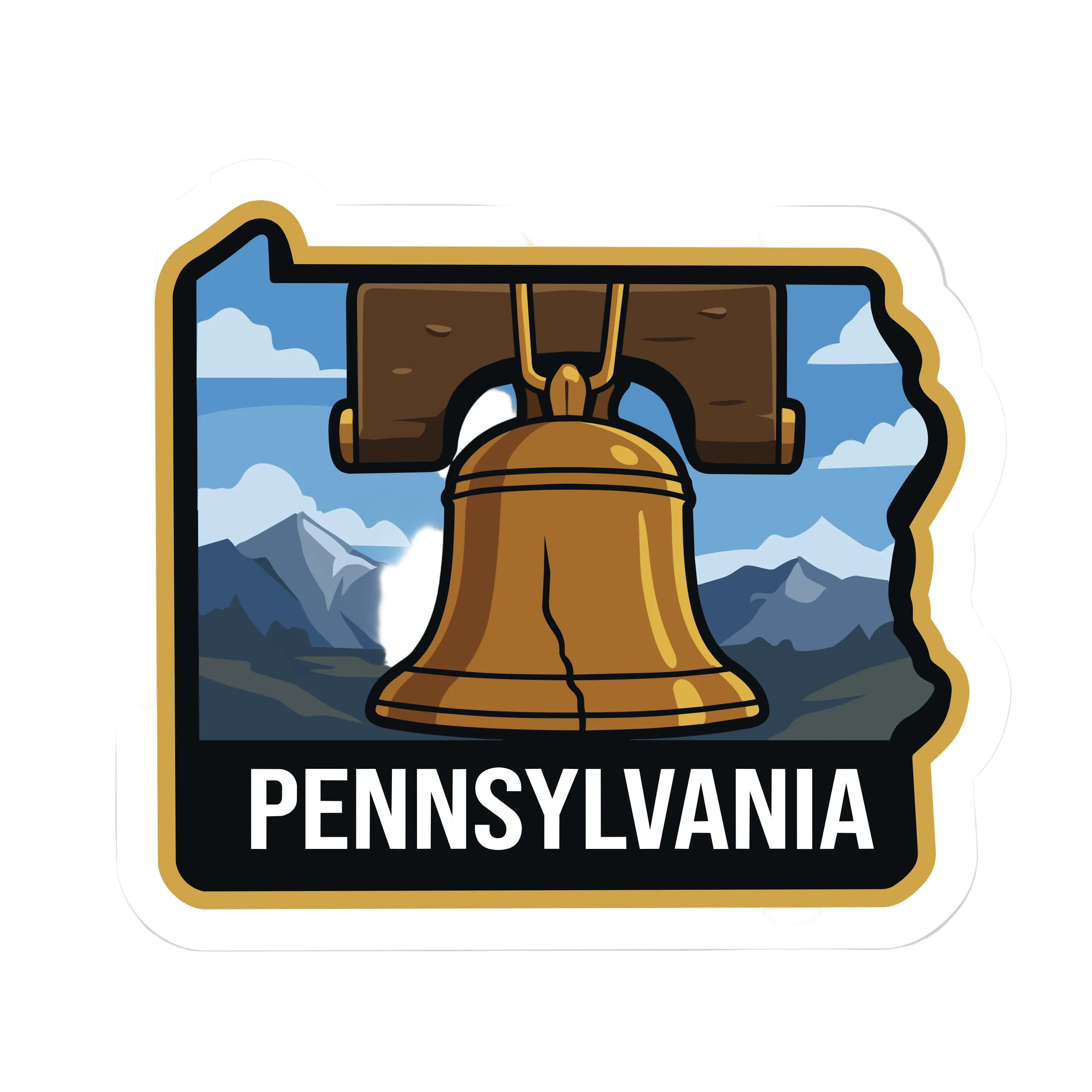Pennsylvania State Shaped Patch
