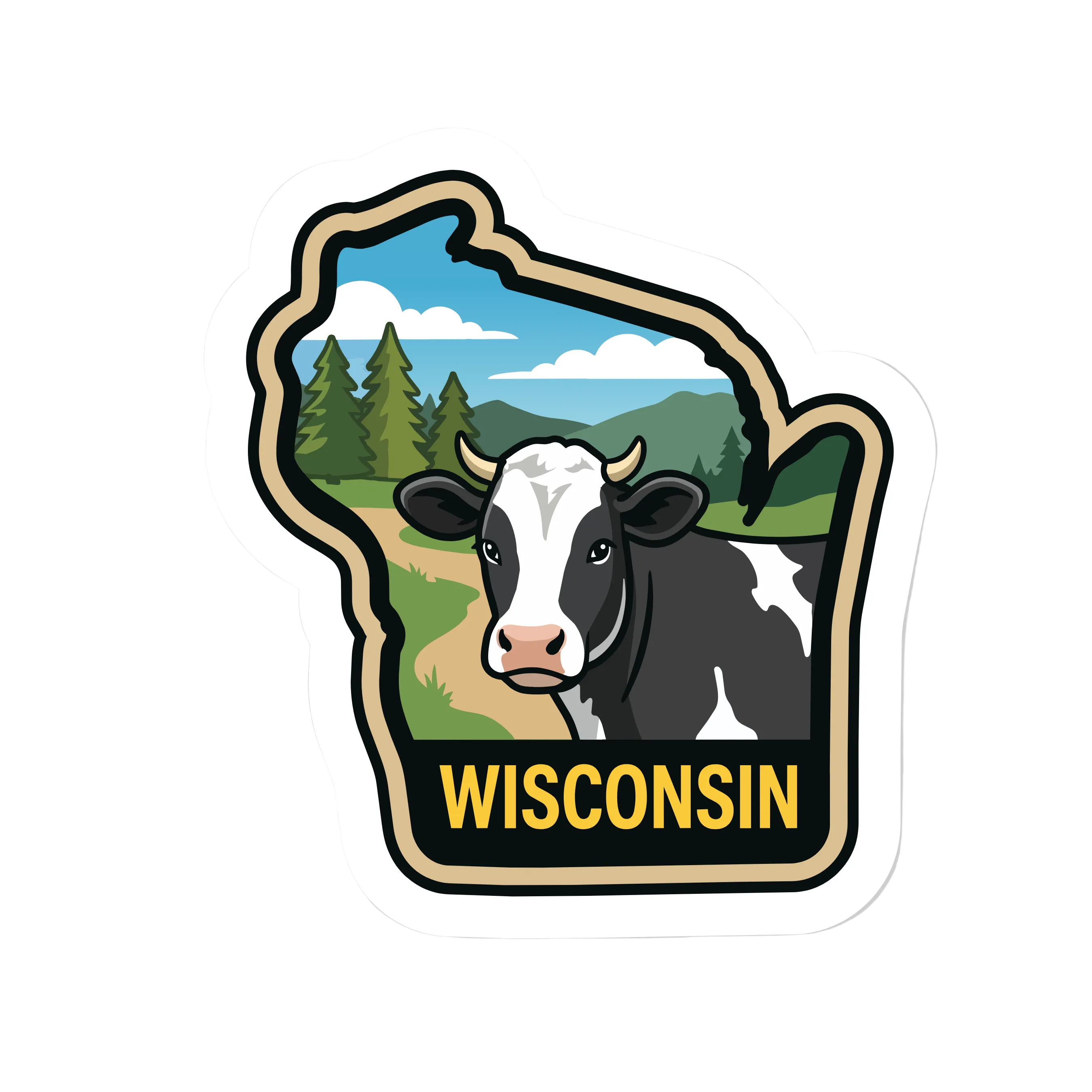 Wisconsin State Shaped Patch