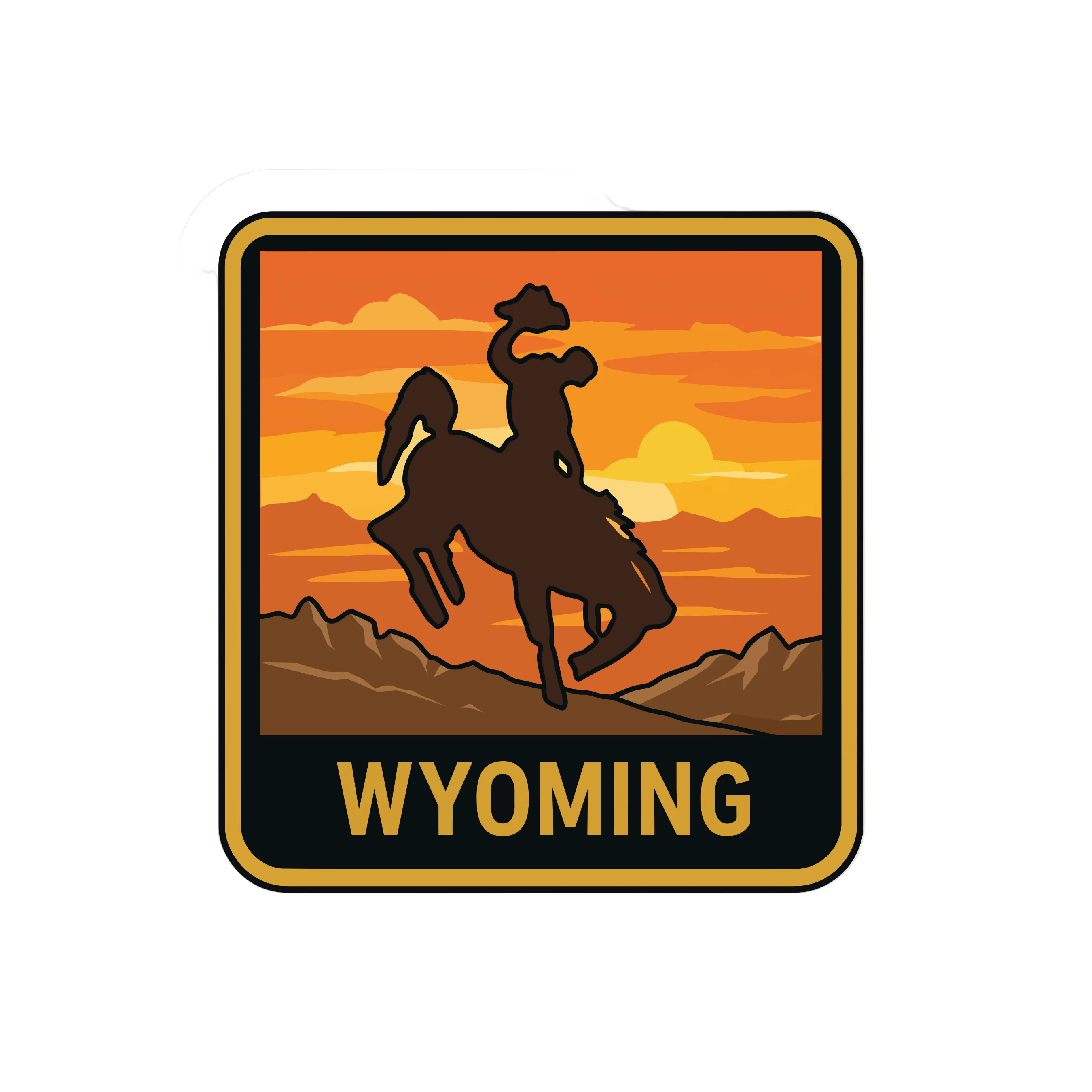 Wyoming State Shaped Patch