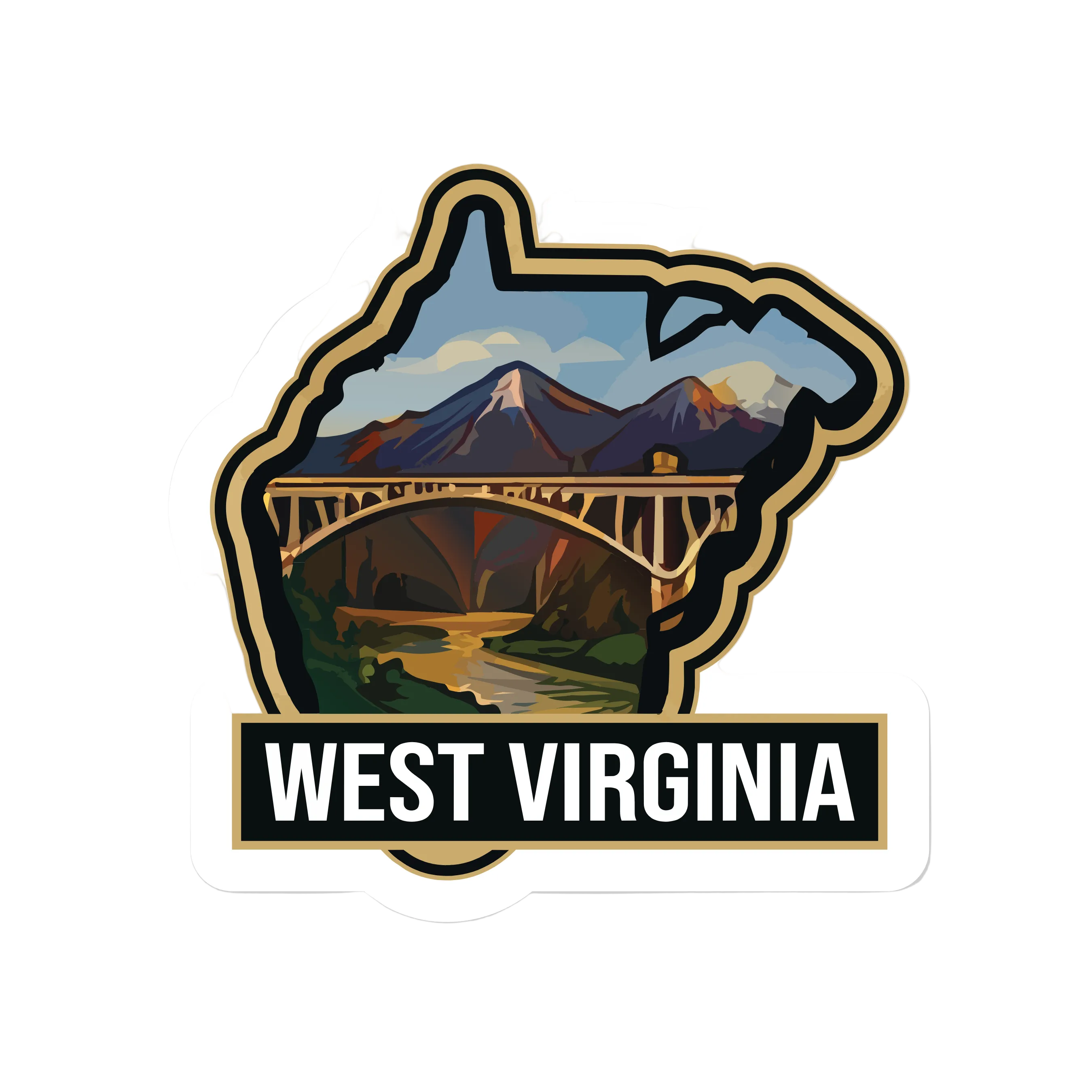 West Virginia State Shaped Patch