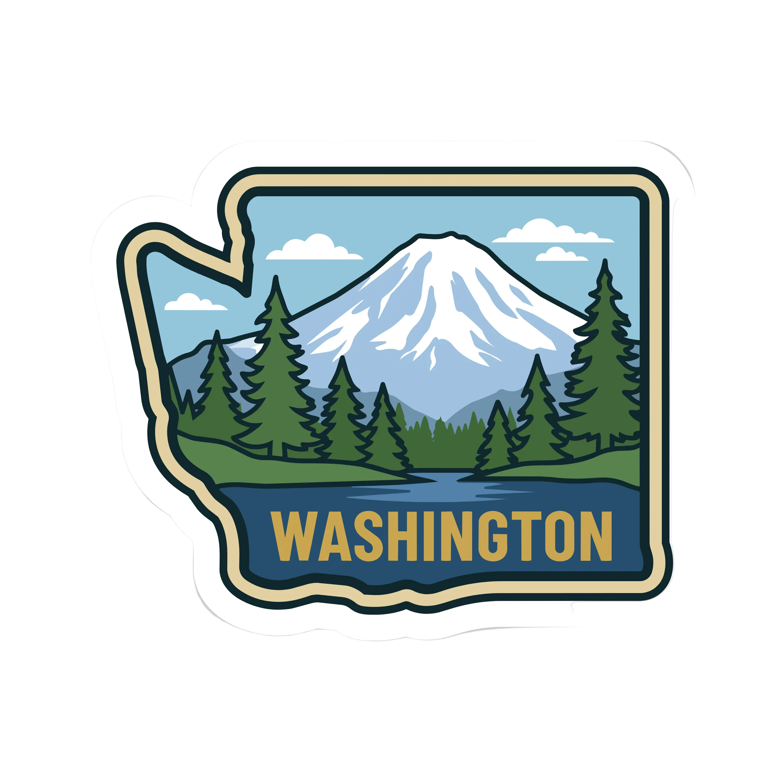 Washington State Shaped Patch