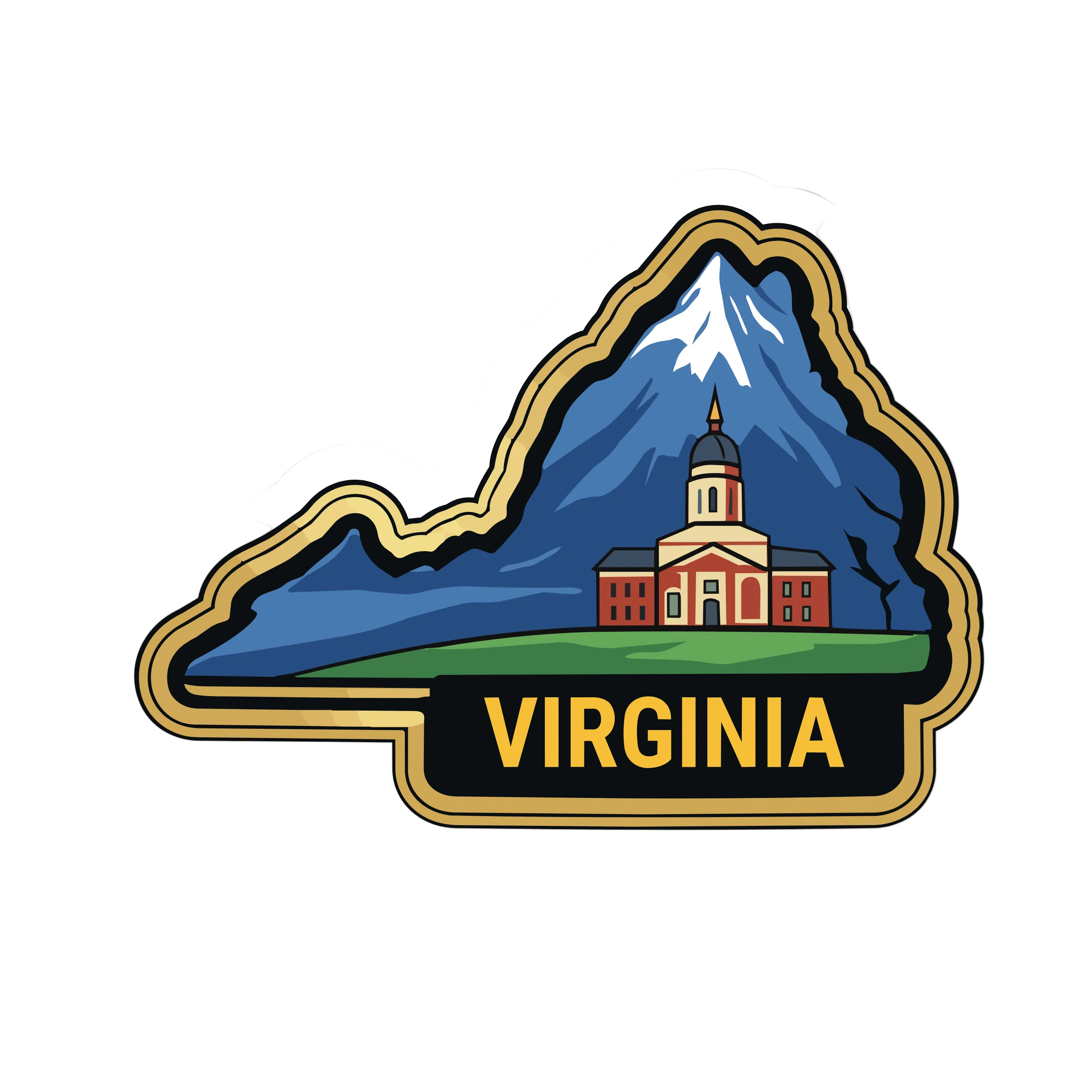 Virginia State Shaped Patch