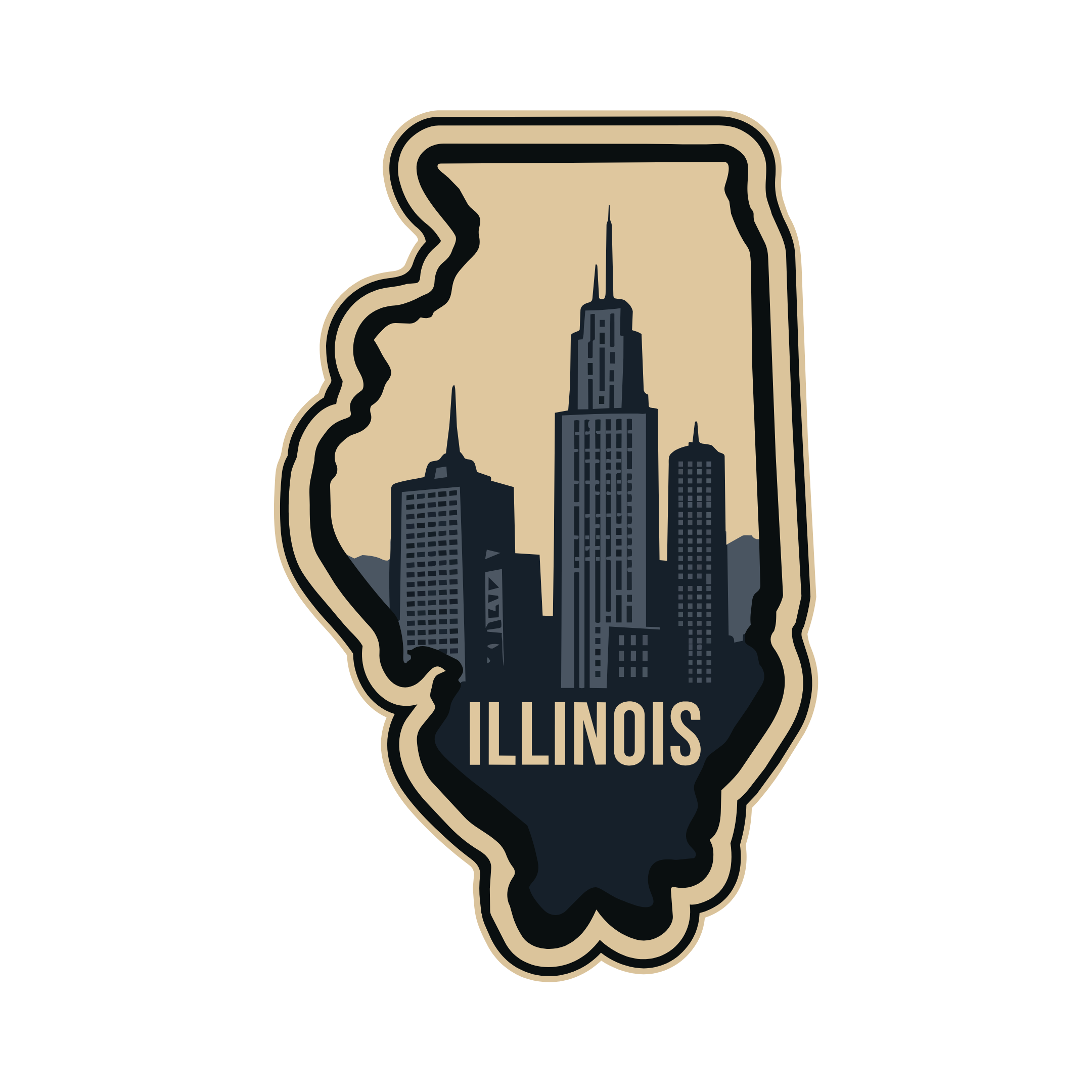 Illinois State Shaped Patch