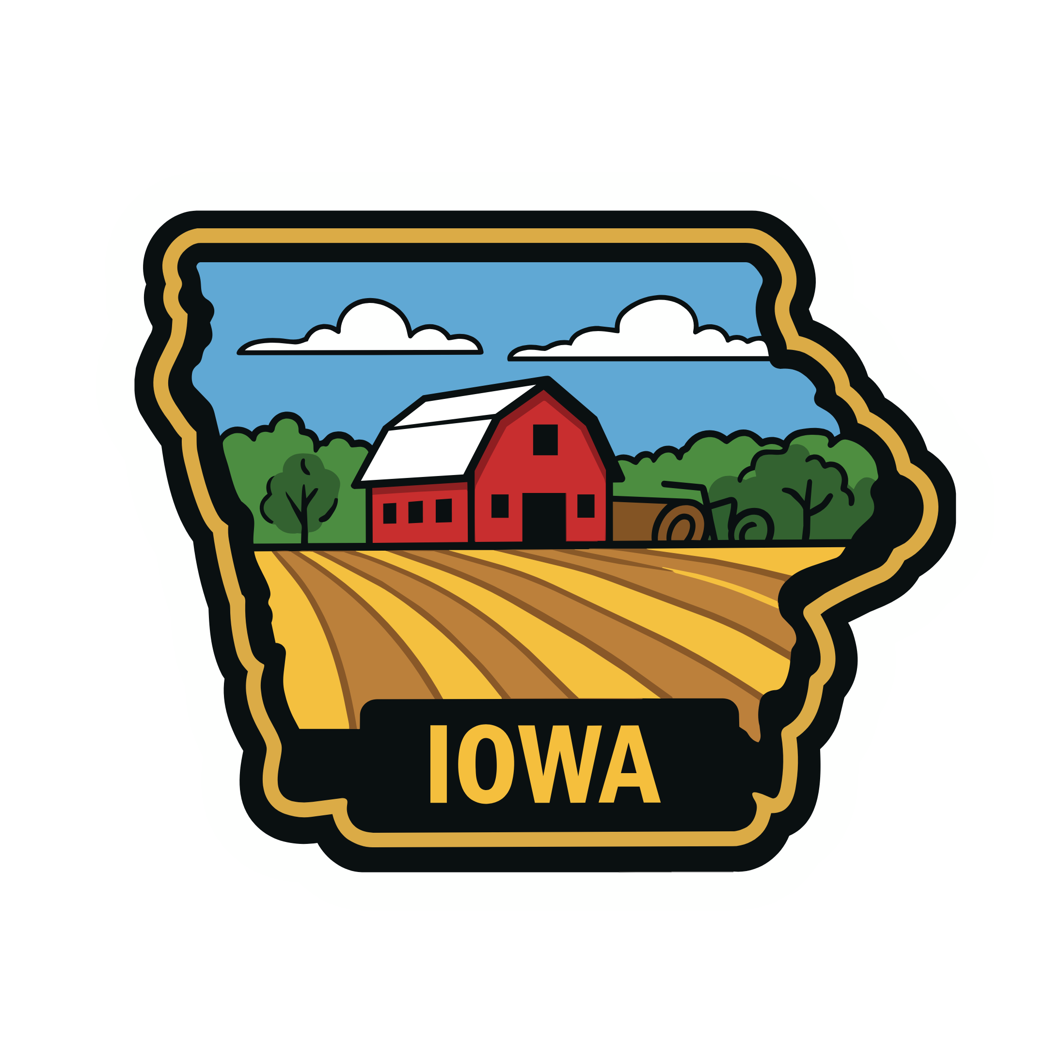 Iowa State Shaped Patch
