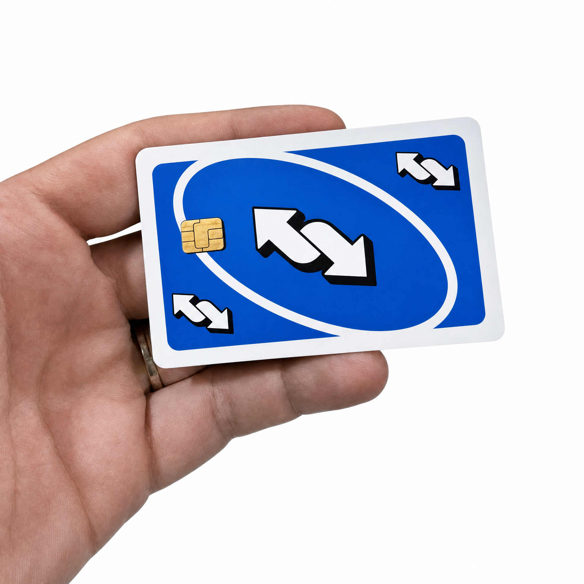 Uno Reverse Credit Card Sticker
